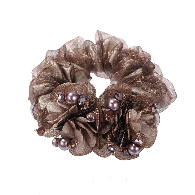 Elegant Women's Crystal Embellished Fabric & Leather Hair Band - Perfect for Weddings, Parties, and Everyday Fashion Accessories