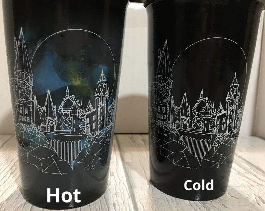 Harry Potter Castle Ceramic Travel Mug 15 Oz - Heat Reveal Magic Design - Perfect for Coffee, Tea & Hot Drinks - Great Gift for Fans & Office Use