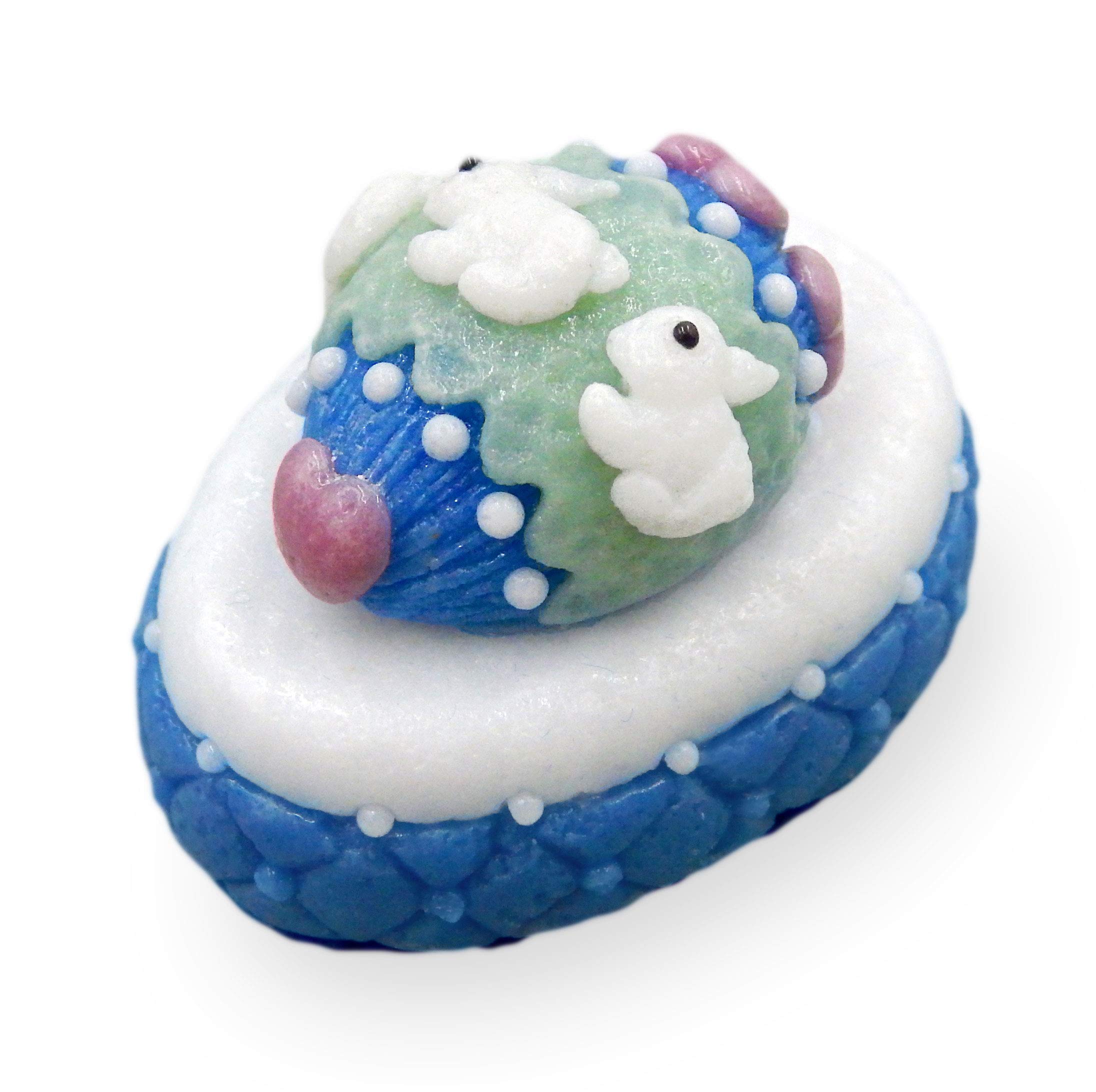Handmade Art Glass Petit Four Bunny Rabbit Egg - Easter Décor Gift for Home, Party, and Holiday Display