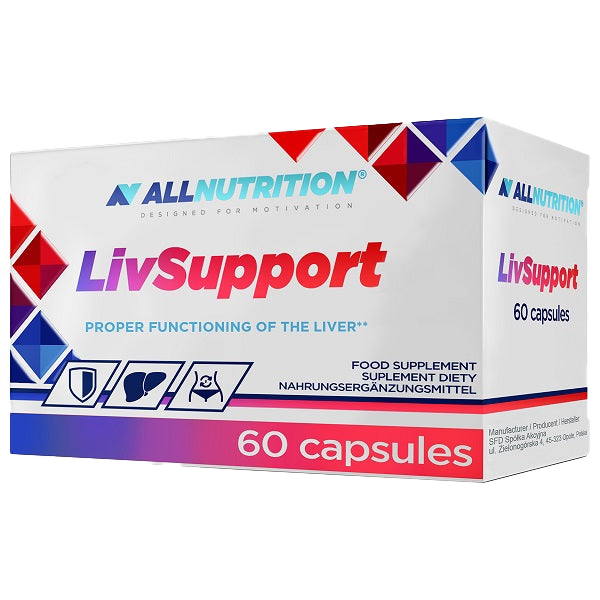 Allnutrition LivSupport Liver Support Supplement - 60 Capsules for Detox & Liver Health | Supports Digestion & Energy Boost | Ideal for Active Lifestyles & Post-Workout Recovery
