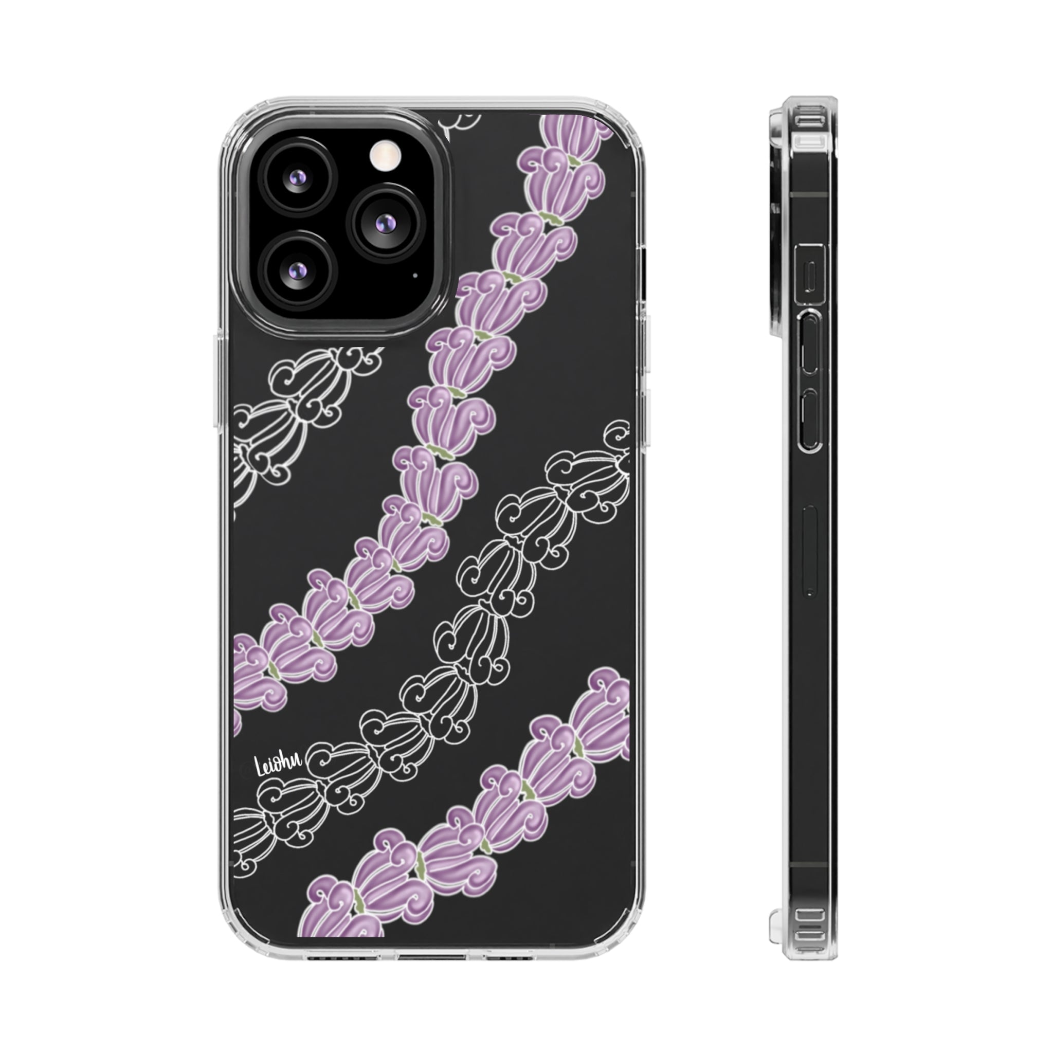 Royal Crown Lei Clear Phone Case - Durable Protective Cover for iPhone & Samsung - Perfect for Hawaiian Luau Parties, Beach Vacations & Themed Events