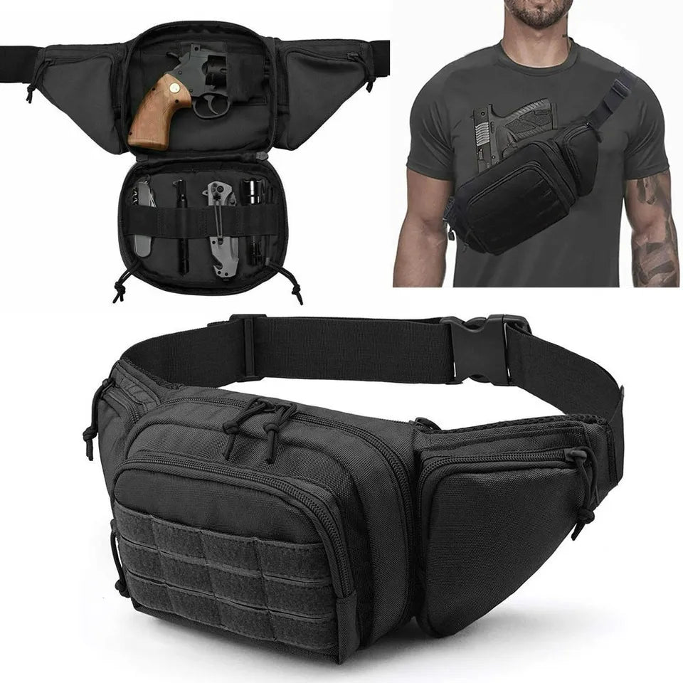Tactical Waist Pack for Concealed Carry - Durable Fanny Pack Holster with Multiple Pockets - Perfect for Outdoor Activities, Hiking, Travel and Everyday Use