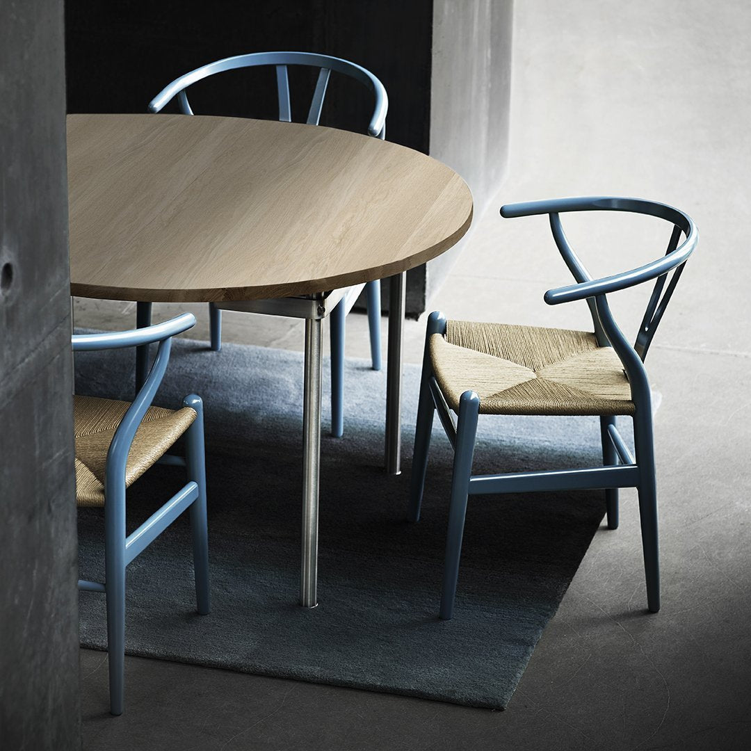 CH24 Wishbone Chair by Hans J. Wegner - Modern Scandinavian Dining Chair in Soft Colors - Perfect for Dining Rooms, Kitchens, and Home Offices