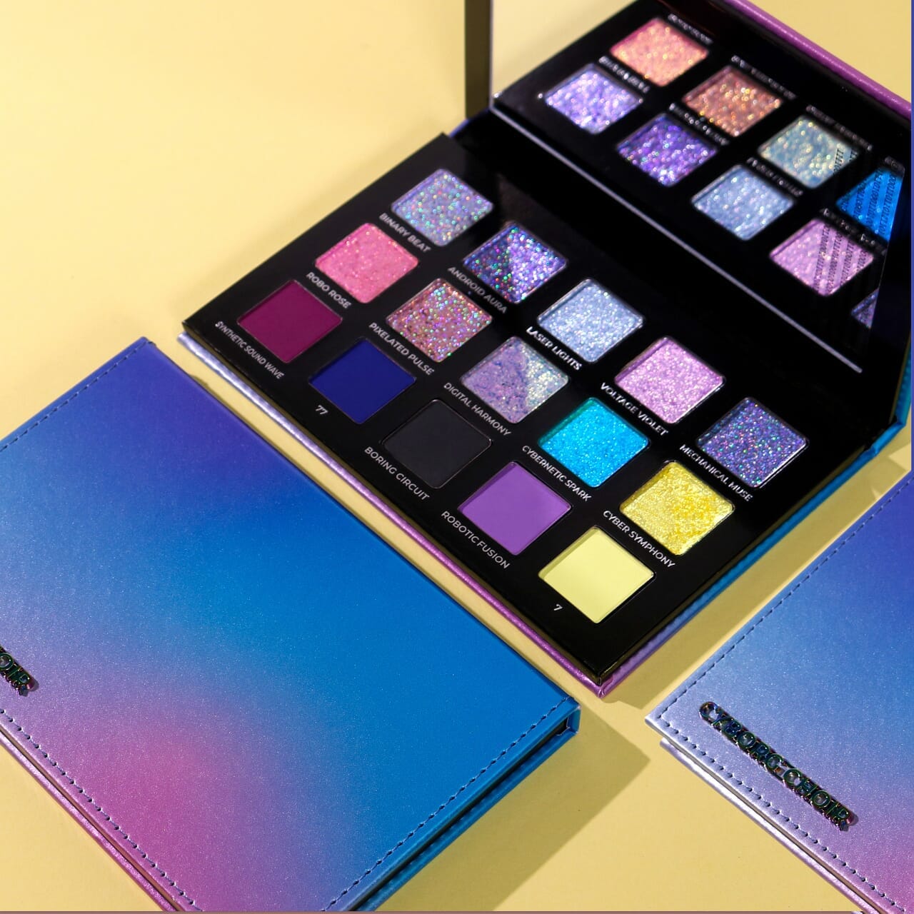 Cyborg Choir Eyeshadow Palette - 12 Vibrant Colors, Long-Lasting & Pigmented Makeup for Bold Looks | Perfect for Parties, Halloween, and Cosplay