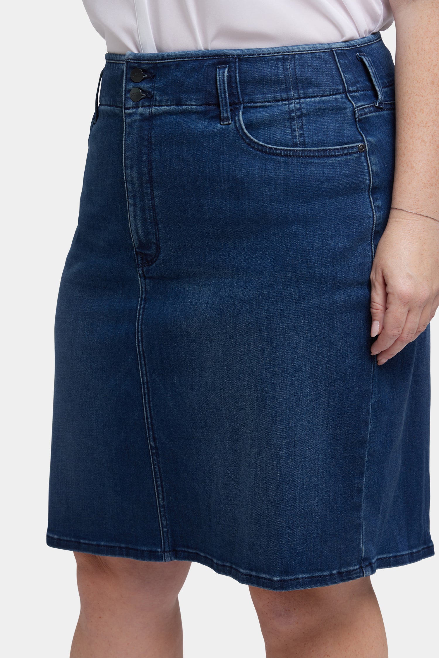 Plus Size High Waist Skirt - Ibiza Blues | Flowy Midi Skirt for Women | Perfect for Beach Vacations, Summer Outfits & Boho Fashion