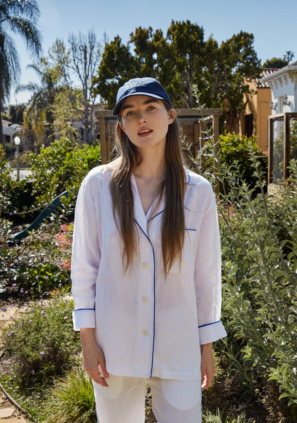 Premium Margaret Linen Pajama Set for Women - Soft & Breathable Sleepwear - Perfect for Summer Nights, Lounging & Relaxation at Home