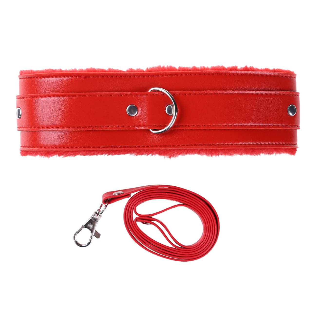 Unisex Faux Leather Choker Collar Necklace with Detachable Leash Chain - Couples Game Set for Role Play, BDSM, and Sensual Fun - Perfect for Valentine's Day, Anniversary Gifts, and Spicy Date Nights