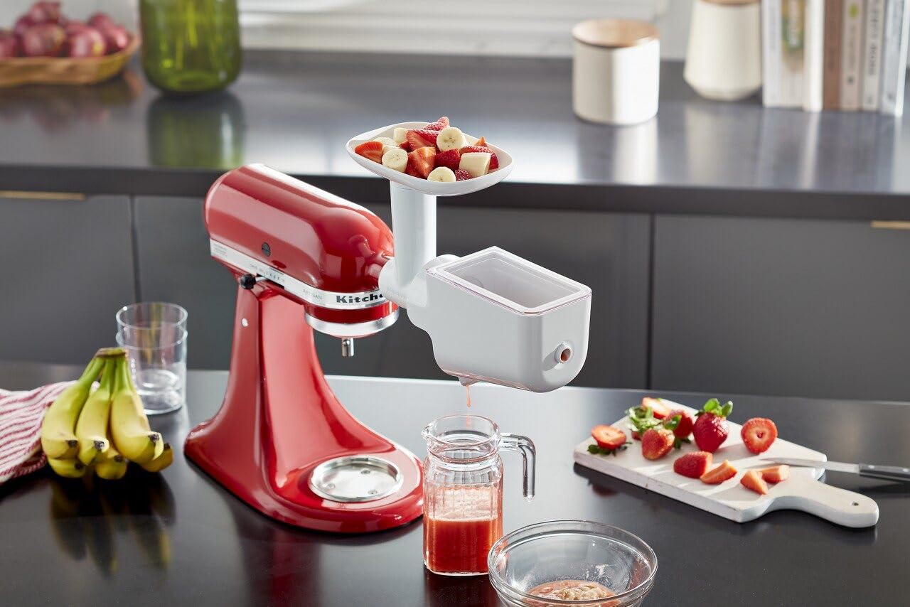 KitchenAid KSMFVSP White Plastic Fruit & Vegetable Strainer Attachment - Perfect for Juicing, Pureeing & Making Homemade Baby Food