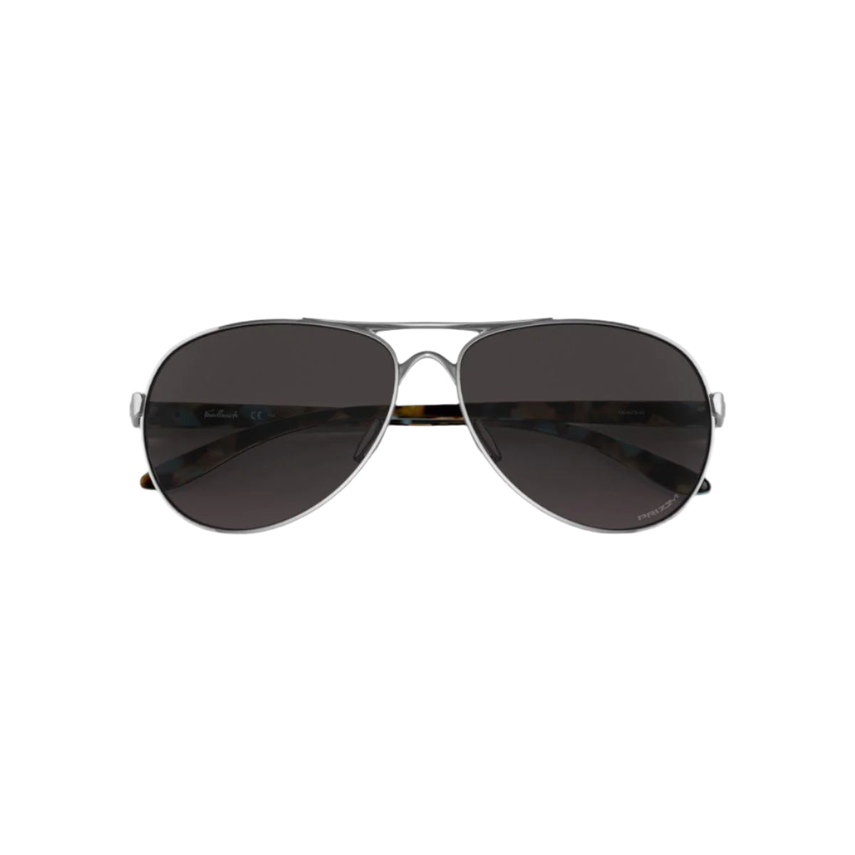 Oakley Feedback Sunglasses Polished Chrome Frame with Prizm Grey Gradient Lenses - Model 0OO4079 407940 | UV Protection for Outdoor Sports & Driving