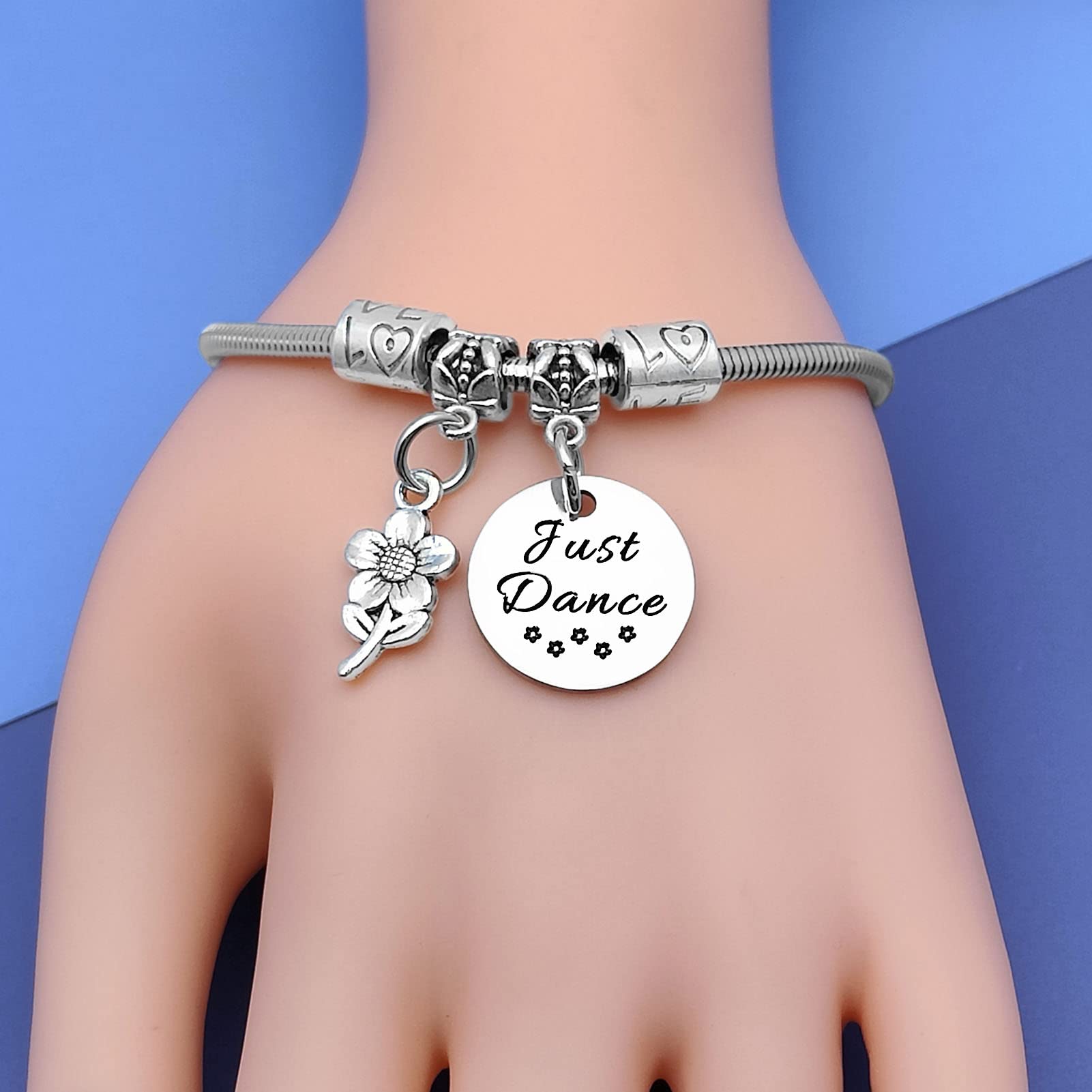 Dance Team Appreciation Gifts - Stainless Steel Bracelet Bangle for Dancers, Dance Teachers, Valentines Day, Birthday - Perfect for Dance Performances, Rehearsals, and Dance Studio Celebrations