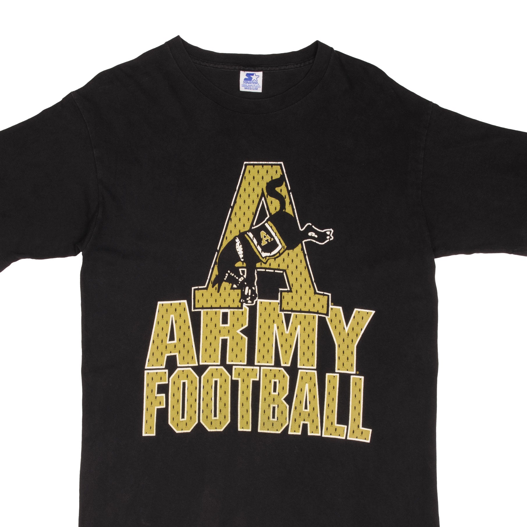 Vintage 1990s US Army Football T-Shirt - Medium Size, 100% Cotton, Made in USA | Retro Military Apparel for Men, Casual Wear & Vintage Collectors