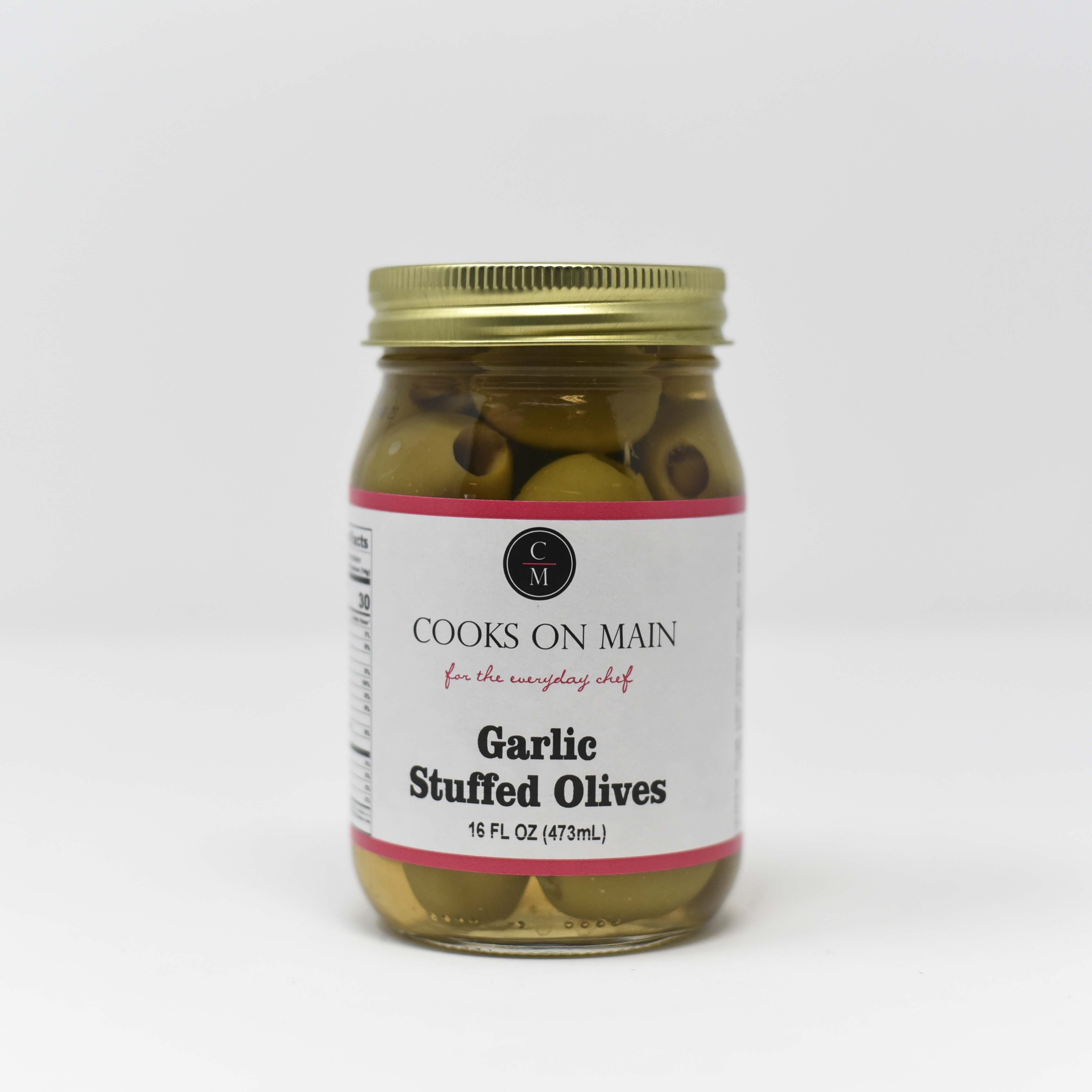 Premium Garlic Stuffed Olives - Gourmet Mediterranean Snack for Charcuterie Boards, Cocktails & Healthy Snacking