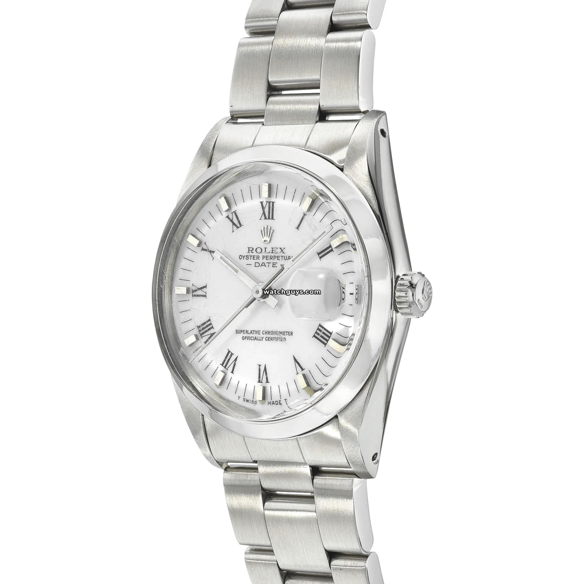 Rolex Datejust 15000 Stainless Steel Watch with White Dial & Roman Numerals - Perfect for Business, Formal Events & Luxury Gifting