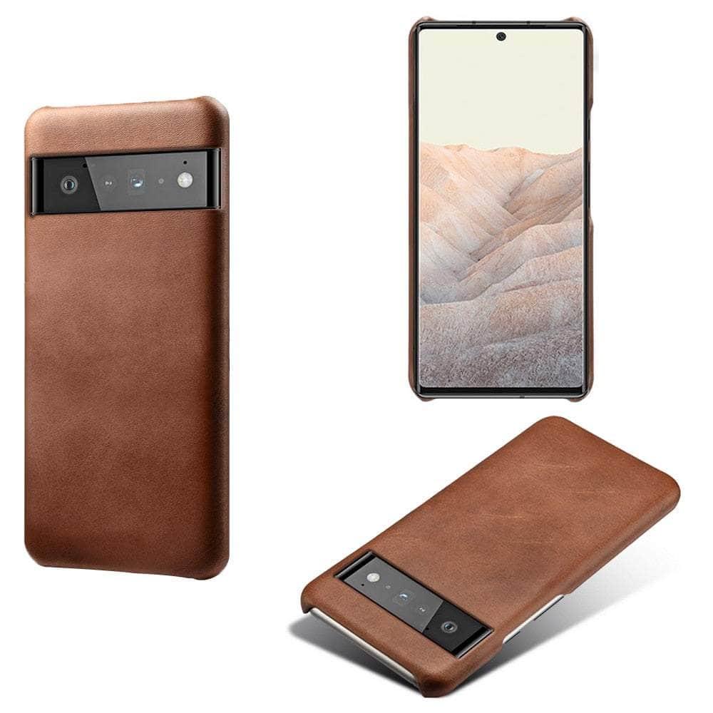 Premium Vegan Leather Case for Google Pixel 7 Pro - Slim Fit, Shockproof Protection - Perfect for Work, Travel & Everyday Use