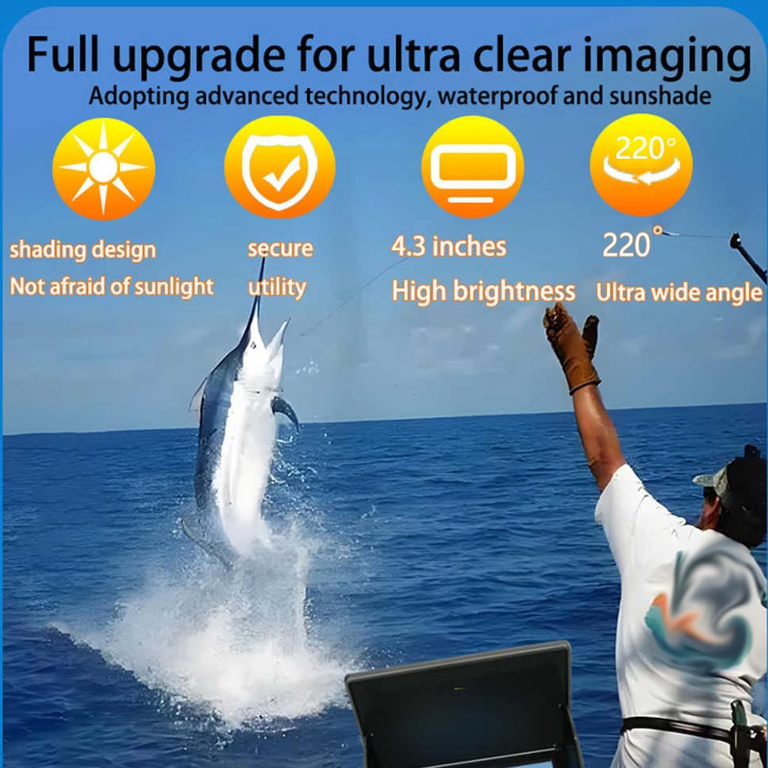 Colitt Underwater Fishing Camera with IP68 Waterproof - HD Fish Finder for Ice, Lake, Sea & Boat Fishing | Stop Guessing & Catch More Fish | Perfect for Ice Fishing, Deep Sea Angling & Underwater Exploration