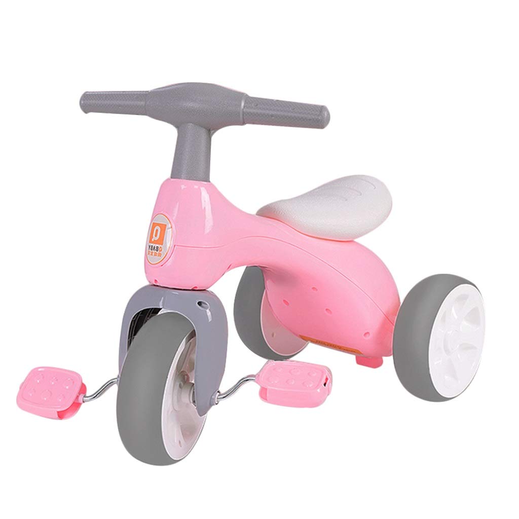 Best Baby Tricycle for 1-4 Year Olds - 3 Wheel Pedal Stroller Bike with Storage Basket | Pink Kids Walker Bicycle for Outdoor & Indoor Play | 55x34x40cm Toddler Ride-On Toy for Park, Backyard & Home Use