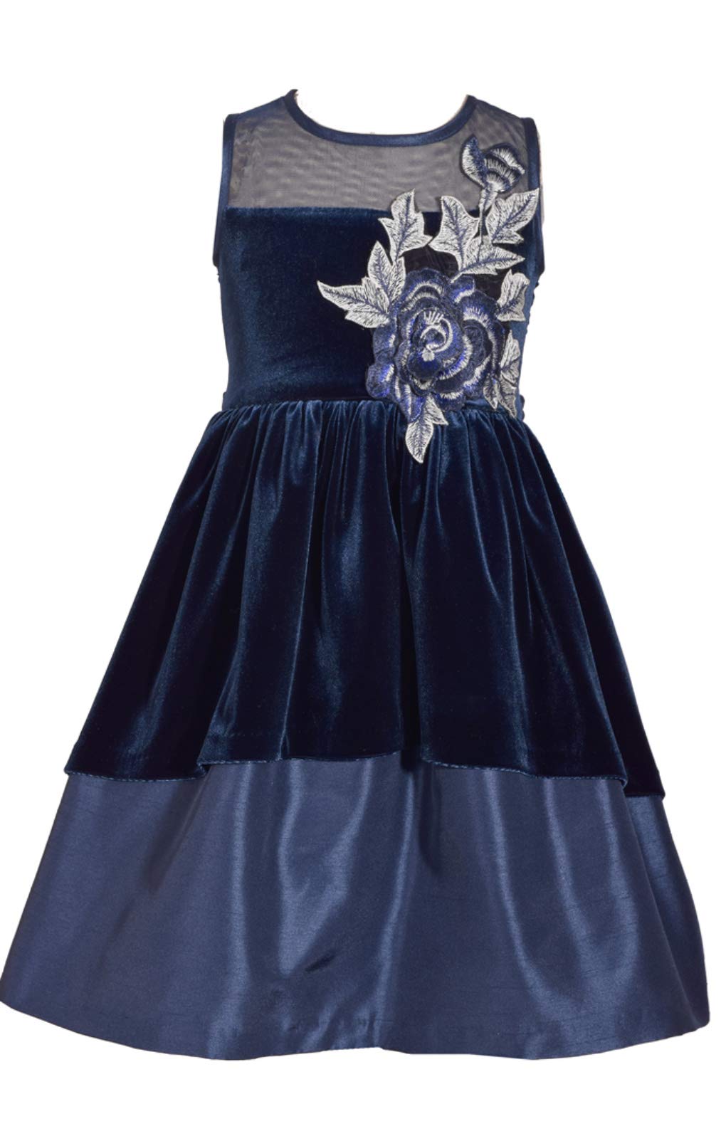 Bonnie Jean Baby Girl's Brocade Dot Bow Dress - Elegant & Comfortable Outfit for Special Occasions, Parties & Photoshoots