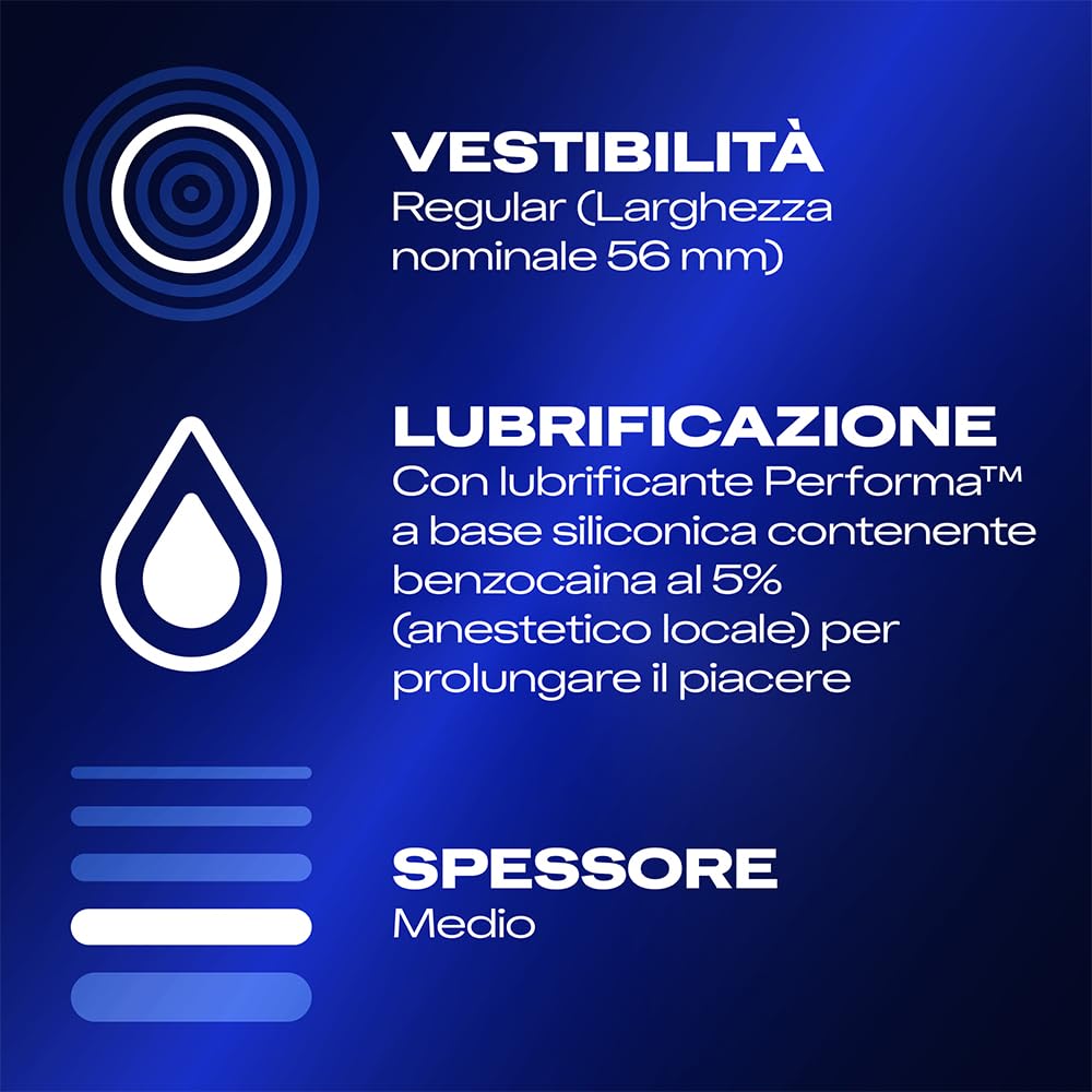 Durex Performa Delay Condoms, Extra Large Size, 30 Count - Amazon Exclusive | Long-Lasting Protection for Enhanced Intimacy & Pleasure