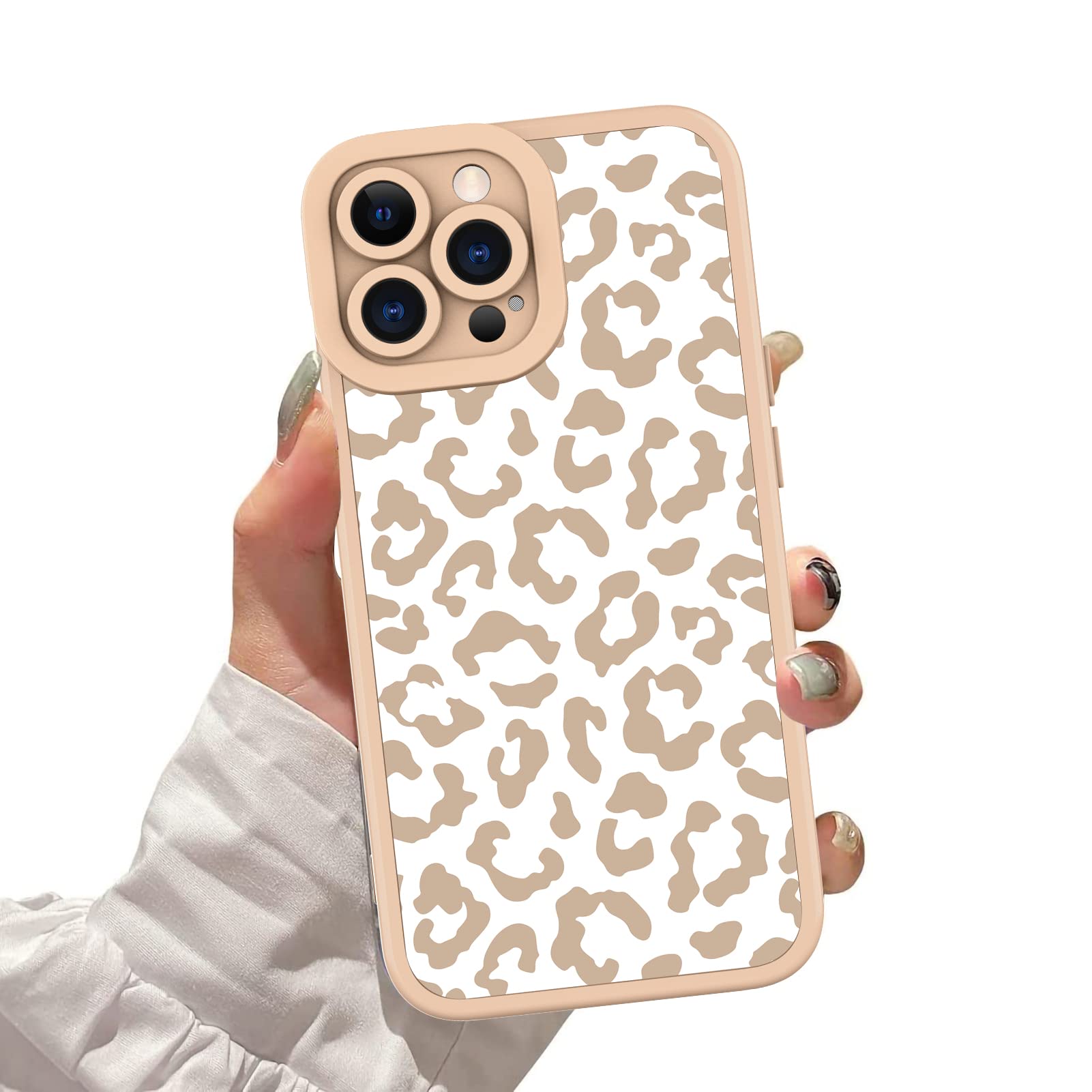 Premium Leopard Print iPhone 13 Pro Max Case - Shockproof Silicone TPU Cover with Camera Protection | Cheetah Design Protective Phone Case for 6.7