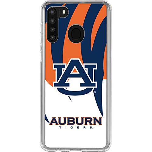 Official Auburn Tigers Licensed Clear Phone Case for Samsung Galaxy A21 - Slim Protective Cover with Scratch-Resistant Back - Perfect for Game Day, School & Everyday Use