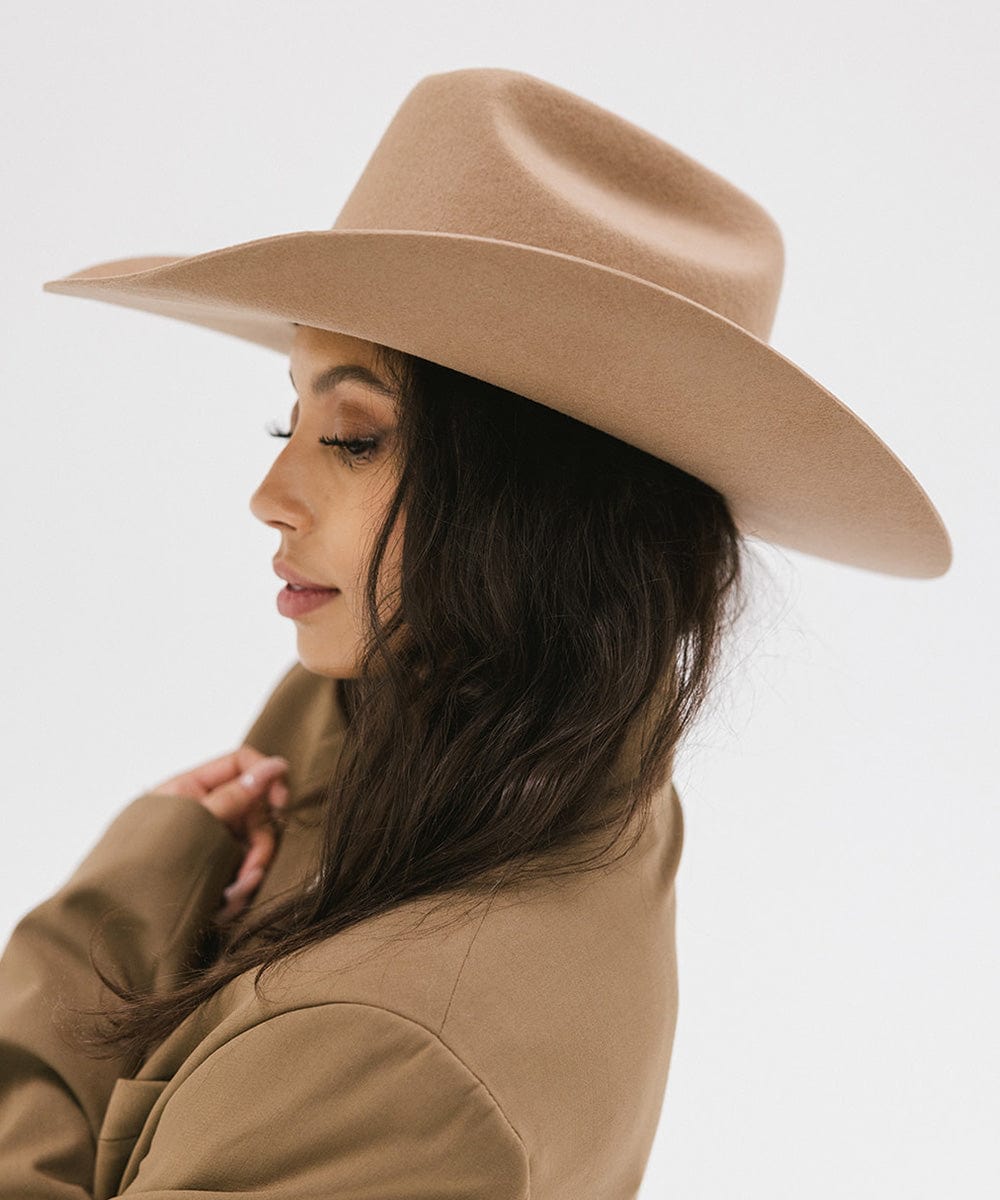 Teddy Cattleman Cowboy Hat for Men & Women - Western Style Felt Cowboy Hat with Adjustable Chin Strap - Perfect for Rodeo, Country Music Festivals & Outdoor Adventures