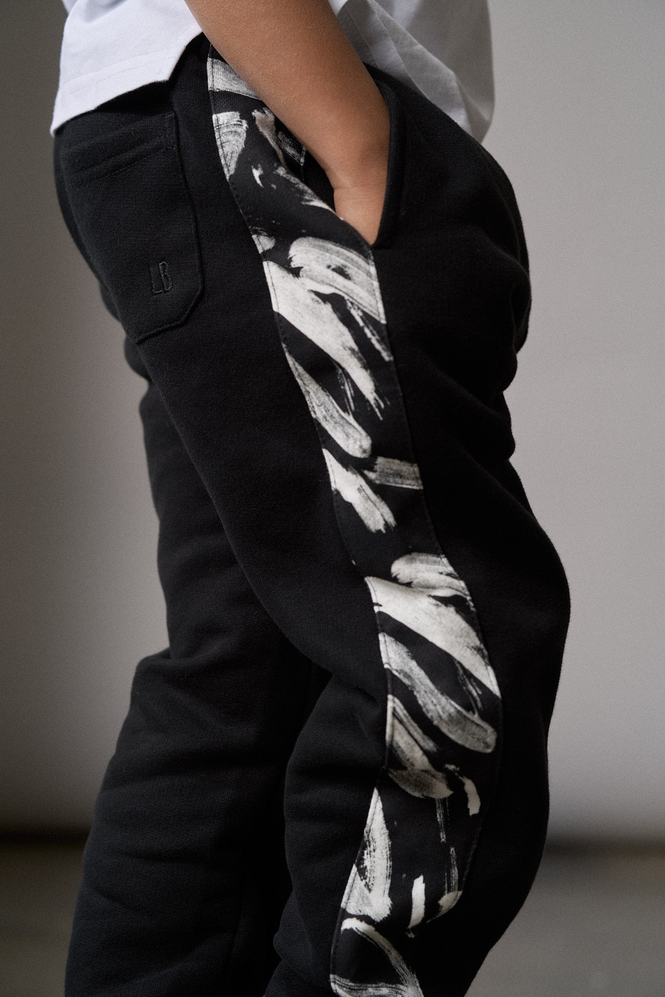 Brush Stroke Sweatpants for Women - Soft Black Joggers with Artistic Design | Perfect for Yoga, Lounge & Casual Wear