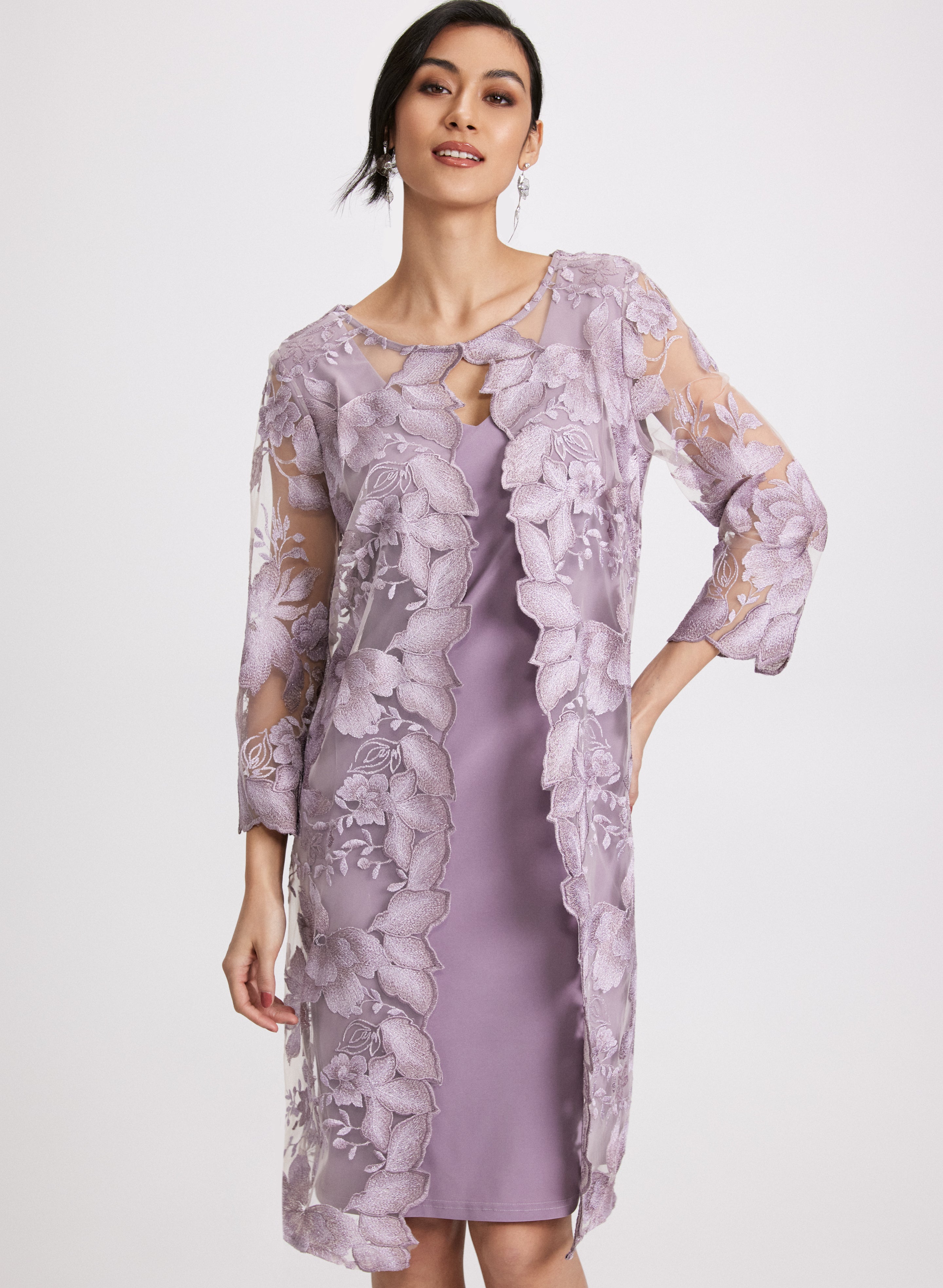 Floral Embroidered Illusion Dress - Elegant Sheer Lace Maxi Dress for Women | Perfect for Weddings, Parties & Special Occasions