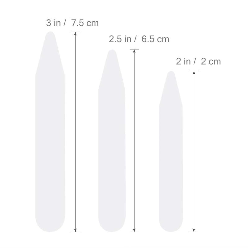 Premium White Plastic Collar Stays for Men - 20 Pack Shirt Collar Stiffeners & Reinforcements for Dress Shirts & Formal Wear | Perfect for Business Attire, Weddings & Office Professionals