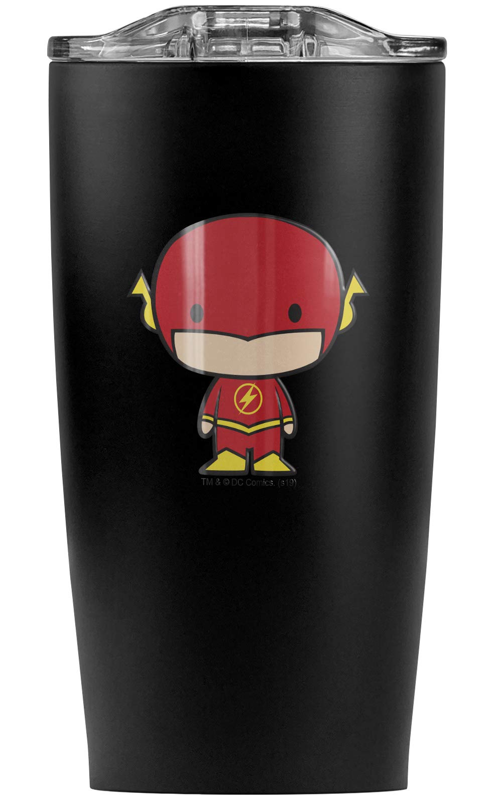 Justice League The Flash Chibi Stainless Steel Tumbler 20oz - Vacuum Insulated Double Wall Travel Mug with Leakproof Lid - Keeps Hot & Cold for Hours - Perfect for Coffee, Tea, Iced Drinks at Home, Office, Gym or Commuting