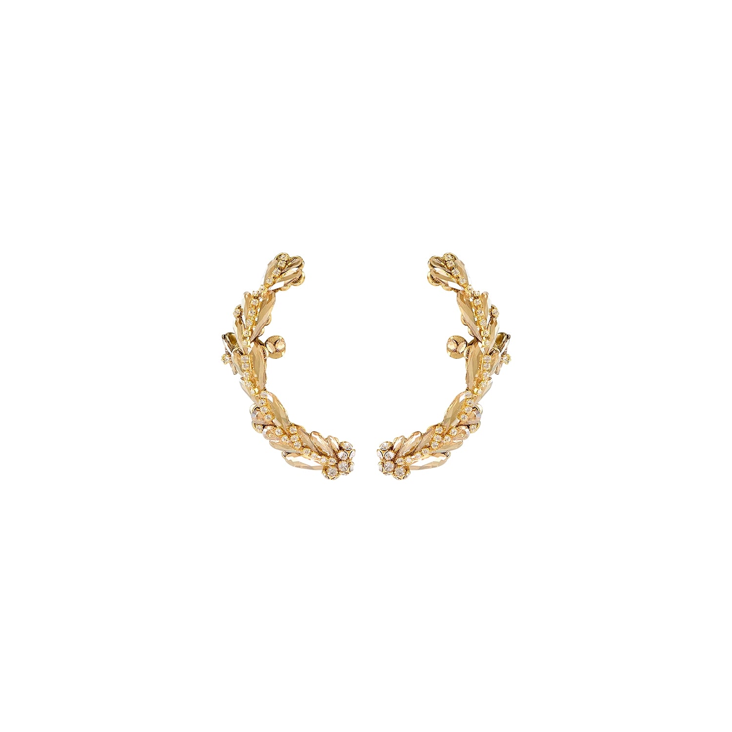 AURELETTE Elegant Ear Crawler Earrings for Women - Dainty Gold Plated Hoop Earrings for Everyday Wear & Special Occasions