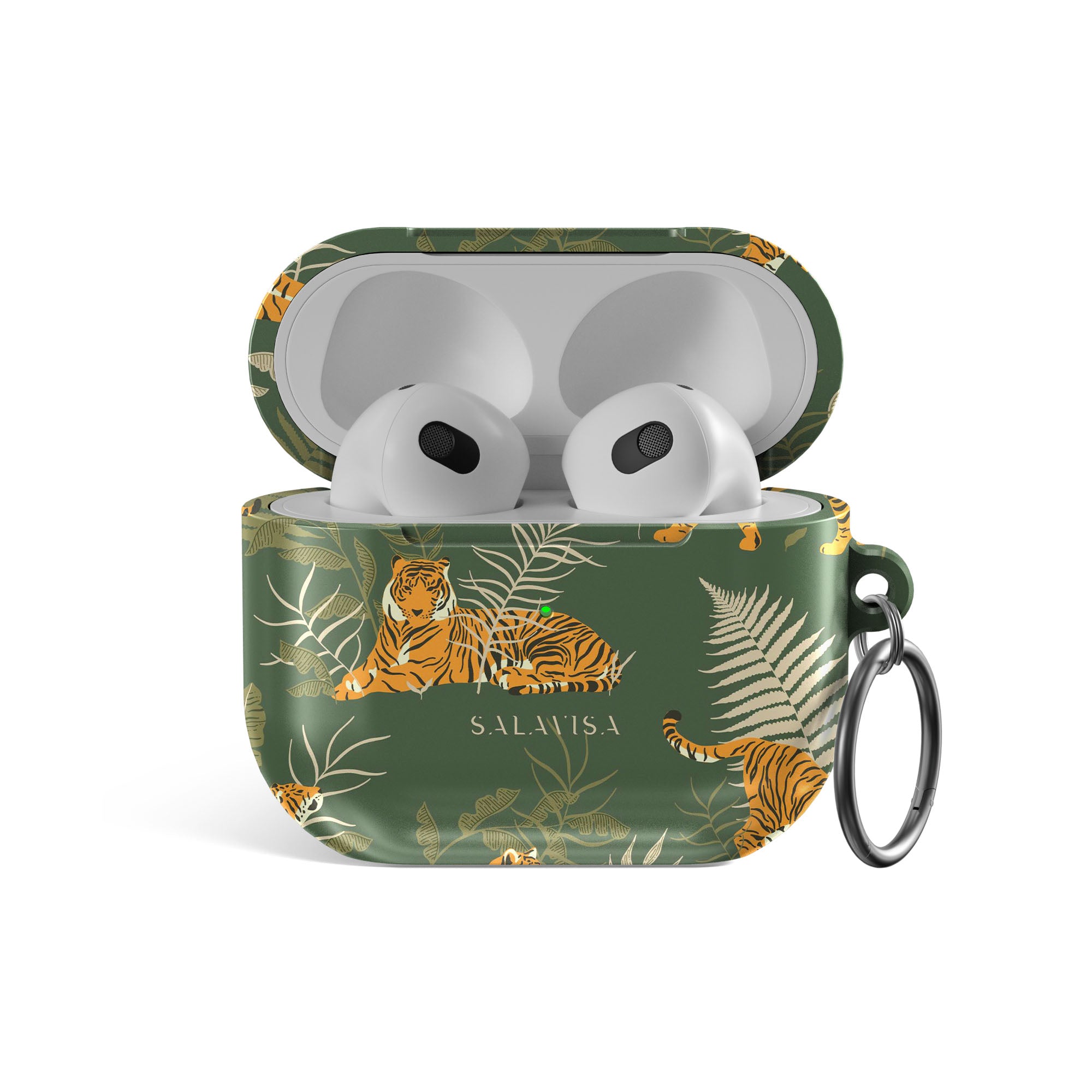 Yellow Tiger AirPods Case - Cute Protective Cover for AirPods 1/2/3 & Pro - Durable Silicone Case with Keychain - Perfect for School, Work, Travel & Gym