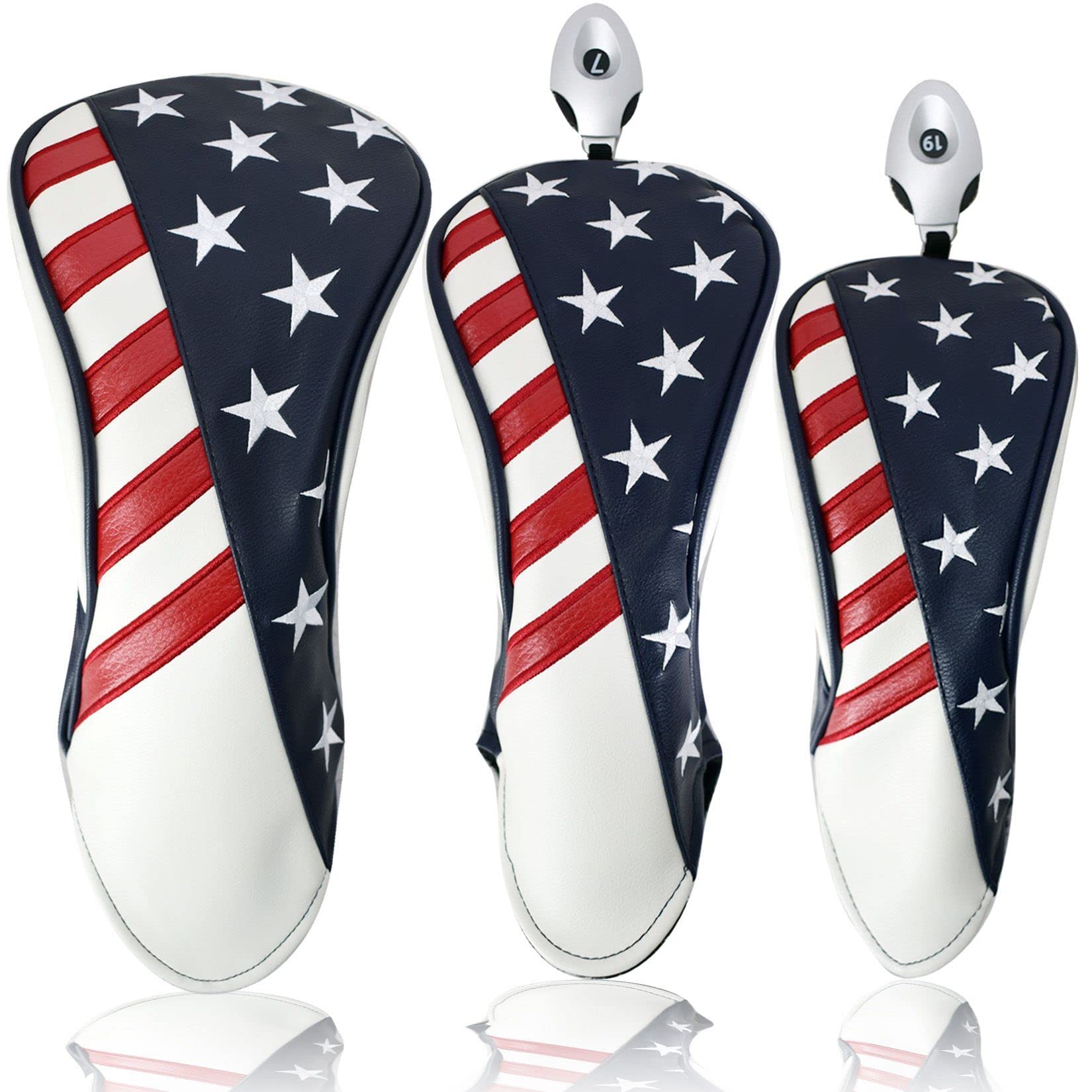 Premium Golf Club Head Covers Set - Universal Fit for Fairway & Driver Clubs with Interchangeable Number Tags | Protective Golf Accessories for Men & Women | Ideal for Driving Range, Tournaments & Practice Sessions
