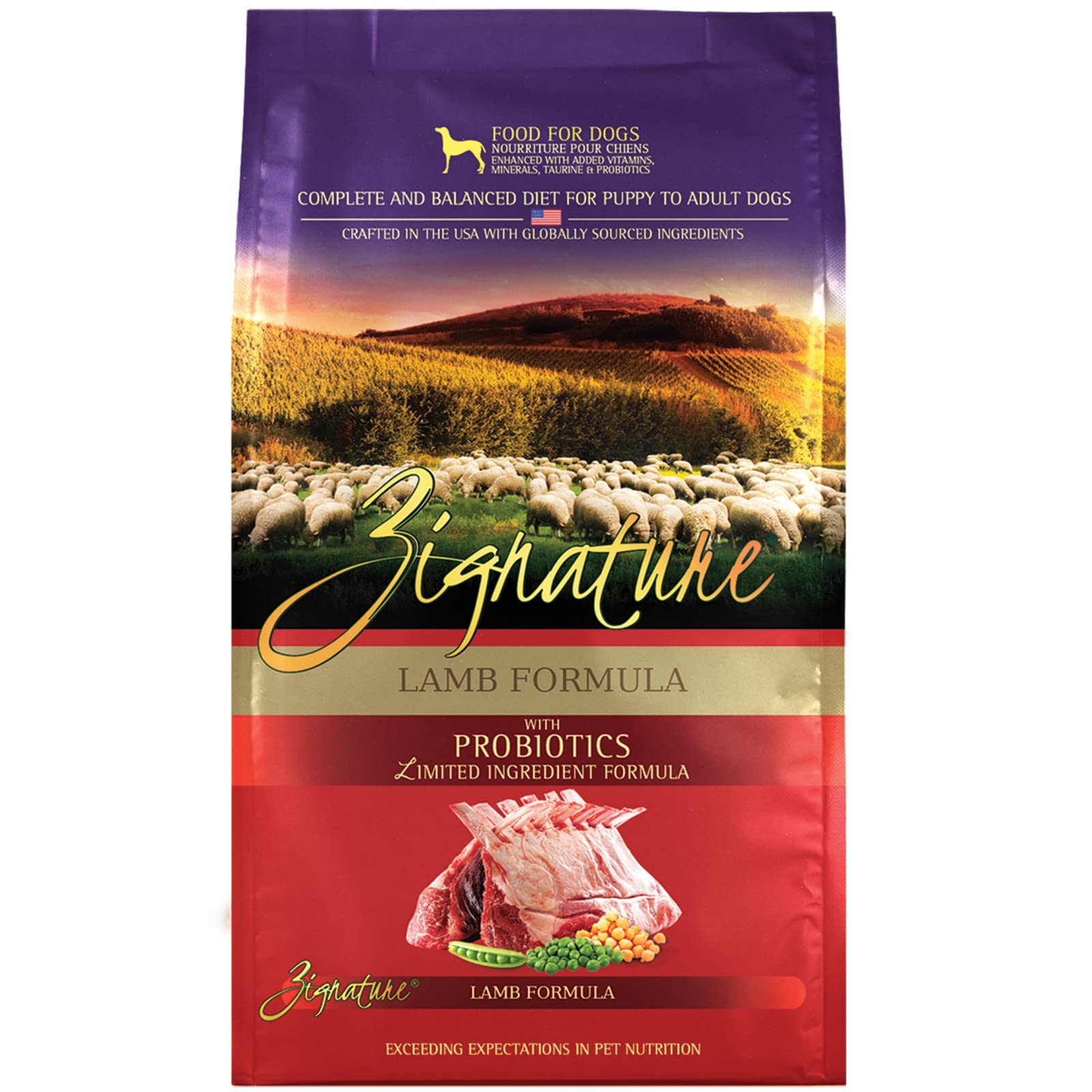 Zignature Lamb Limited Ingredient Formula Dry Dog Food 25lb - Grain-Free, Hypoallergenic Kibble for Dogs with Sensitive Stomachs - Perfect for Adult Dogs & Allergy Relief at Home or Travel