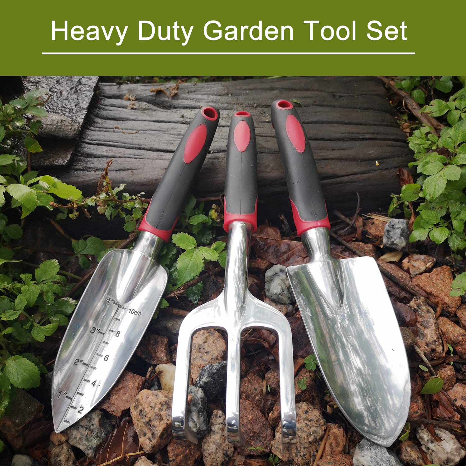 FANHAO Heavy Duty Garden Hose Nozzle & Tool Set - 8-Piece Outdoor Watering Kit with Spray Nozzle, Pruner, Trowel for Lawn, Garden, Flower Beds - Perfect for Watering Plants, Landscaping, Home Gardening