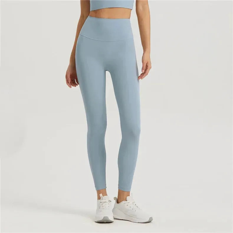 Vnazvnasi Women's High Waist Sports Leggings - Skin-Friendly Fabric, Anti-Curl Design with Inner Pocket - Perfect for Running, Yoga & Climbing Workouts