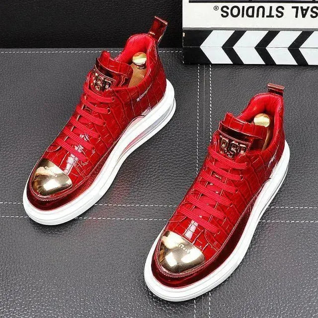 Men's Luxury Punk Rock Sneakers - High-Top Streetwear Trainers for Casual Wear & Urban Fashion | Perfect for Concerts, Parties & Everyday Style