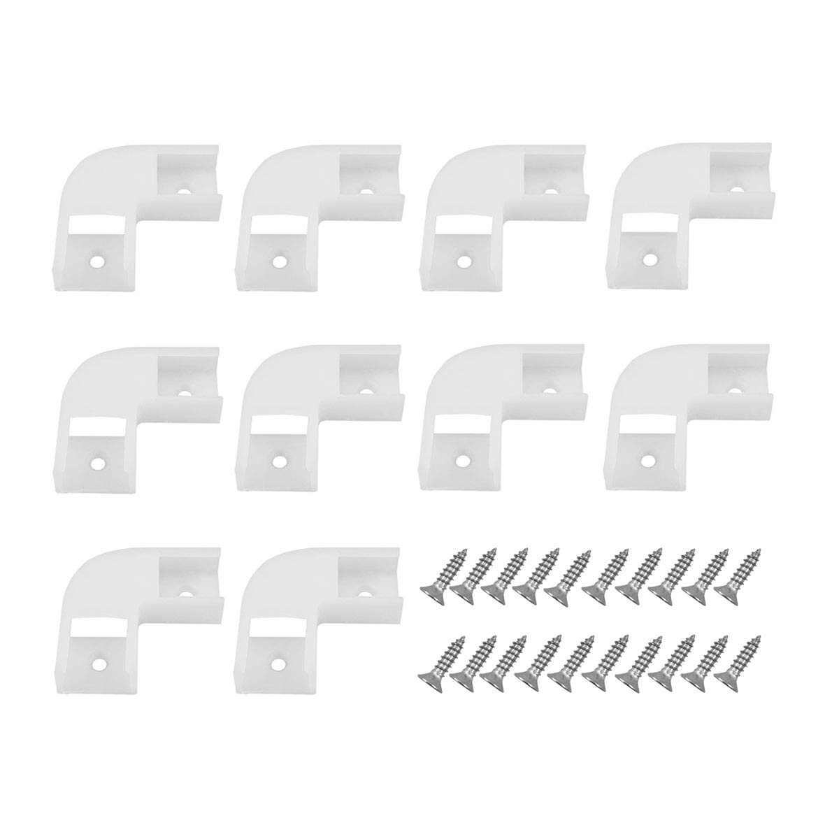 45x45 90 Degree LED Channel Connector Kit - Corner Turning Solution for LED Strip Lights | Compatible with U-Channel LED Light Diffuser (17.8x7mm) | Perfect for Kitchen Cabinets, Under Cabinet Lighting & Home Decor