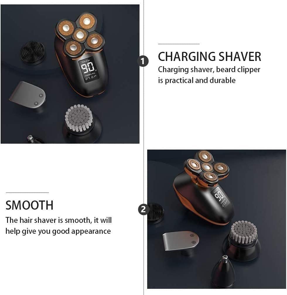 Premium Electric Razor for Bald Men - Rechargeable Wet & Dry Rotary Shaver with Waterproof Design & Easy Cleaning | Perfect for Travel, Gym & Daily Shaving Routine