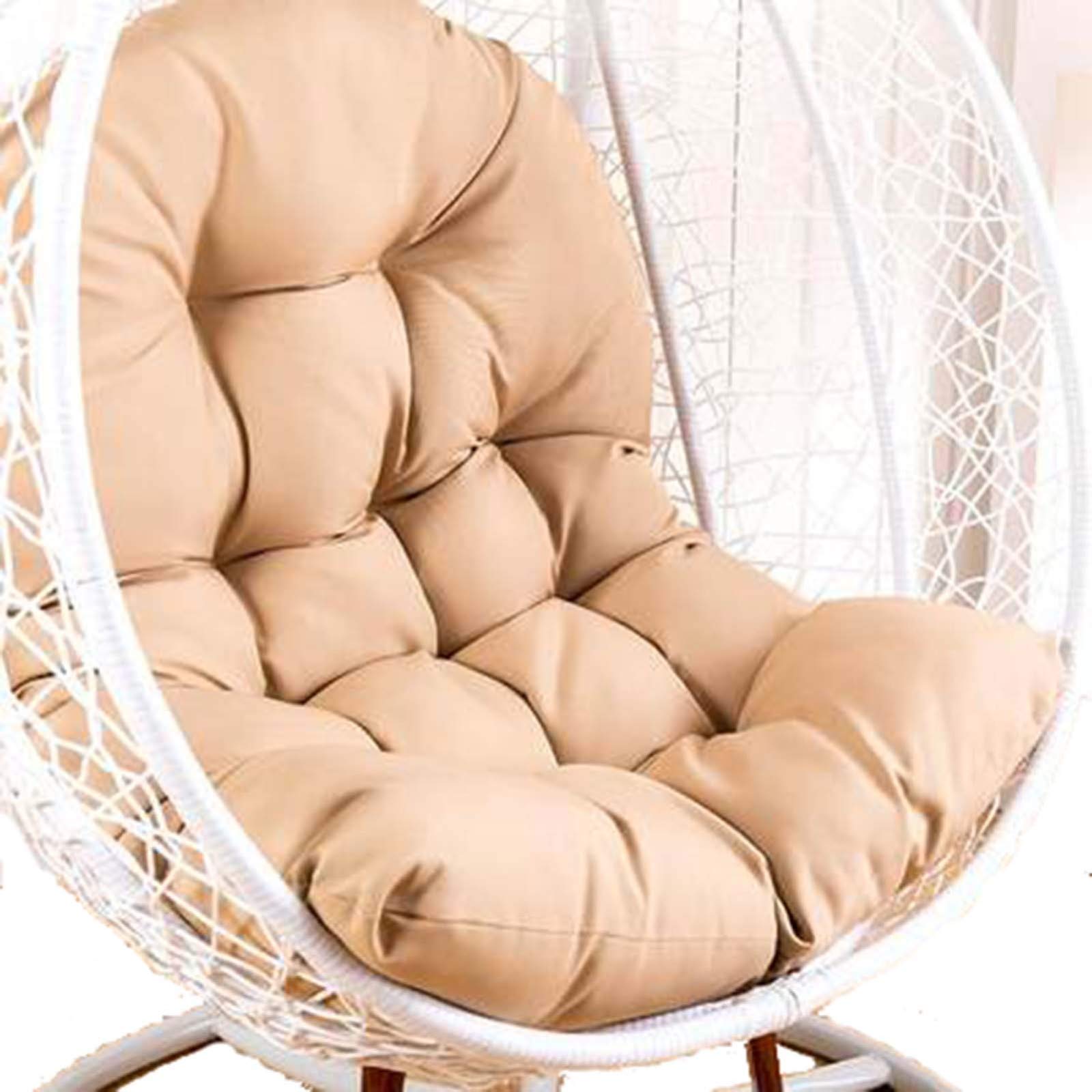 SXFYHXY Hanging Egg Chair Cushion - Waterproof & Sun-Resistant Outdoor Swing Seat Cushion Replacement - Thick Patio Furniture Pads for Hanging Basket, Porch & Garden Relaxation