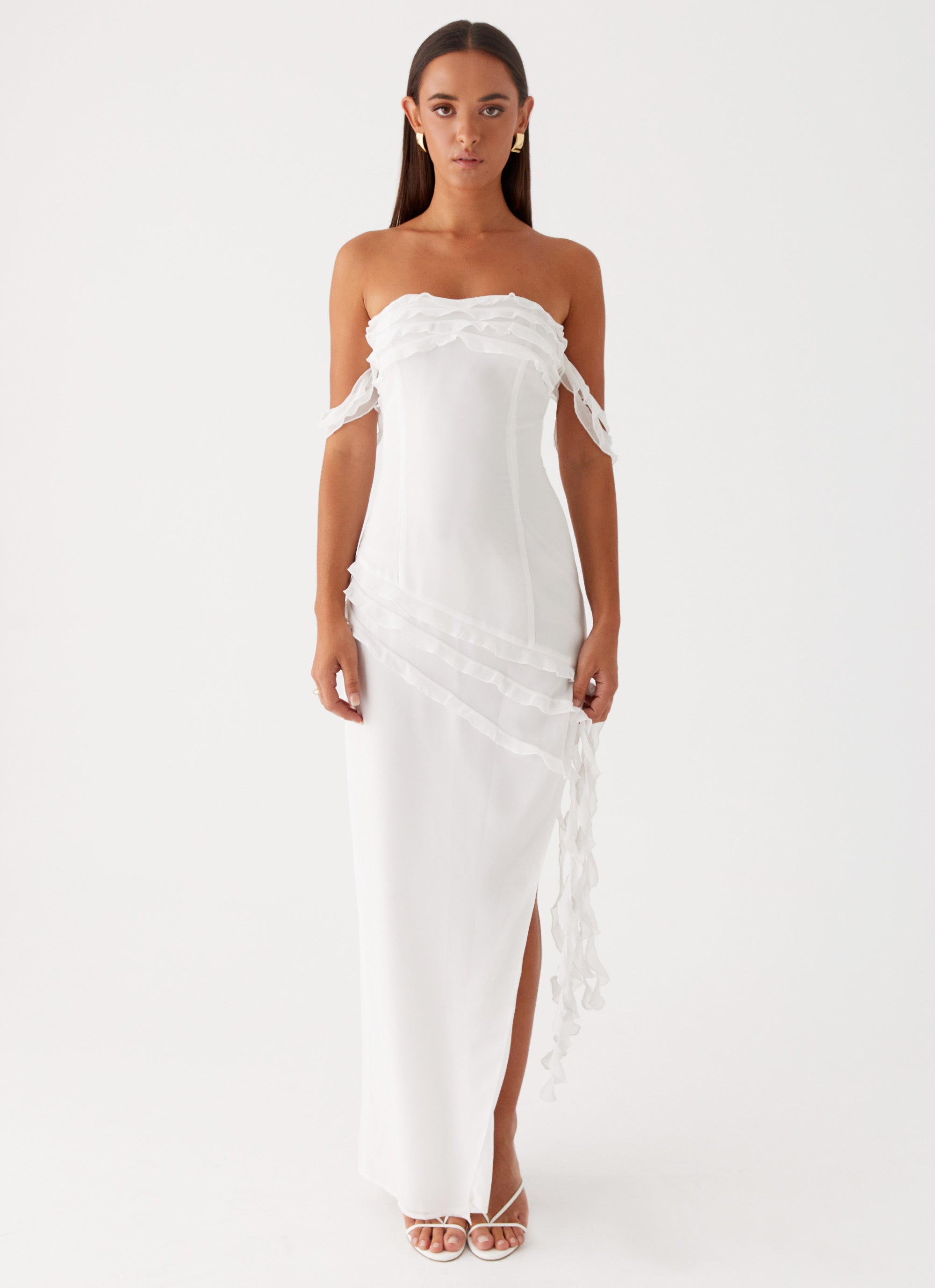 Alaska Maxi Dress for Women - Flowy Summer Beach Dress in White | Perfect for Vacations, Weddings & Casual Outings