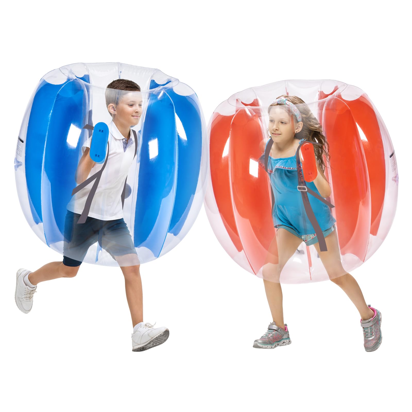 VEVOR Inflatable Bumper Balls 2-Pack - 3FT/0.9M Sumo Zorb Balls for Kids & Teens | Durable PVC Human Hamster Bubble Balls for Outdoor Team Games, Playground, Backyard, Birthday Parties & School Events | Perfect for Bumper Bopper, Field Day & Summer Camp Activities