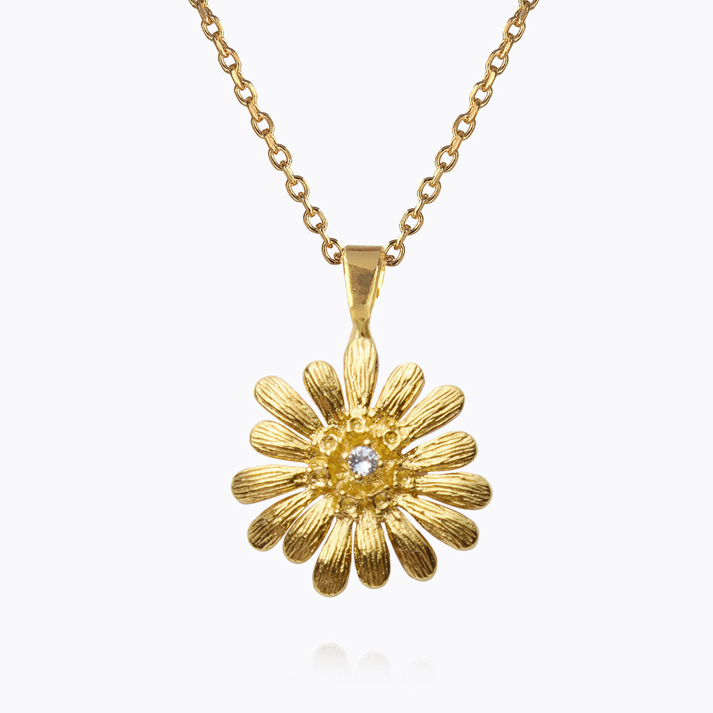 Elegant Daisy Necklace with Crystal Accents - Perfect for Weddings, Parties & Everyday Wear