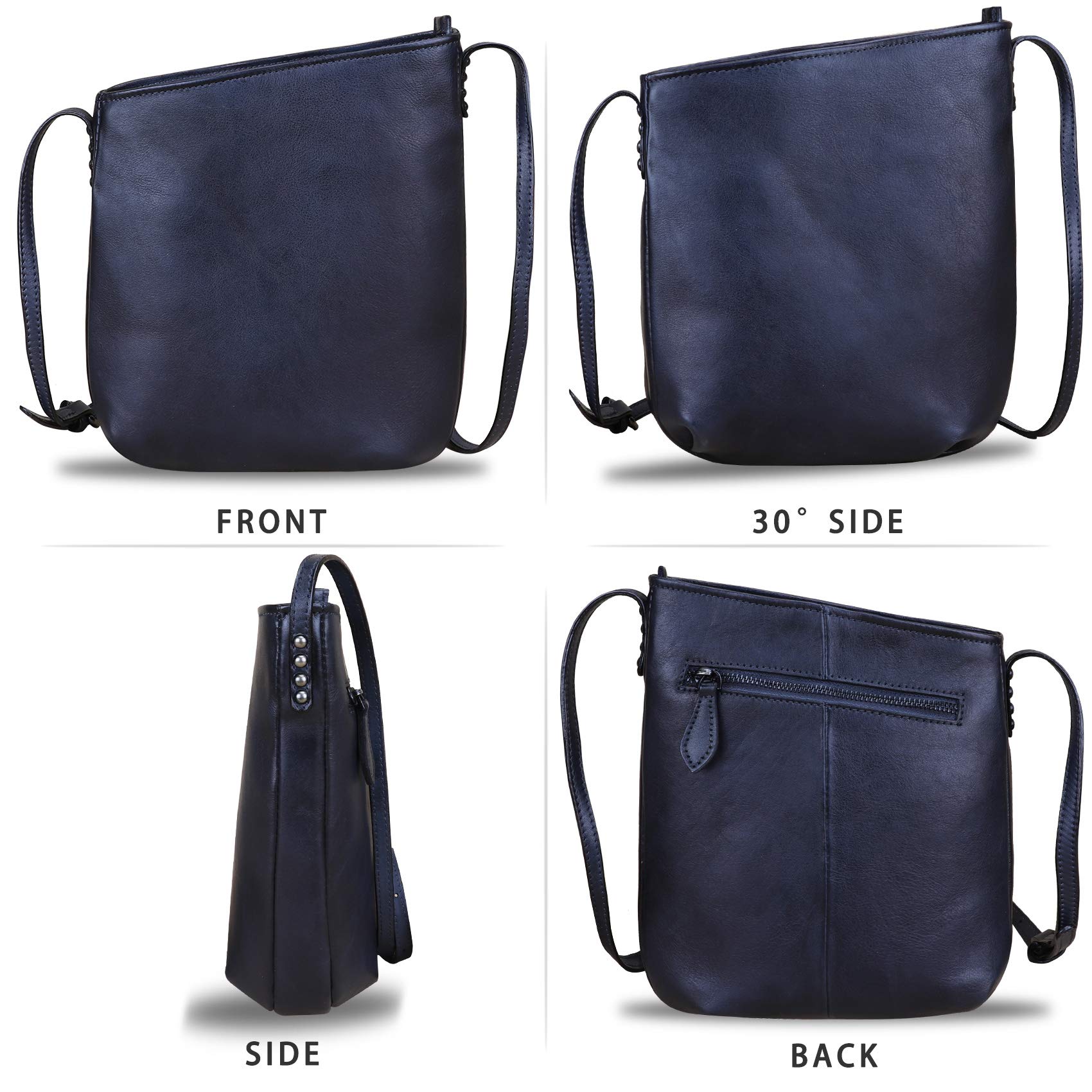 Genuine Leather Crossbody Bags for Women - Handmade Retro Satchel Purse Small Designer Shoulder Bag | Perfect for Everyday Use, Travel & Date Night