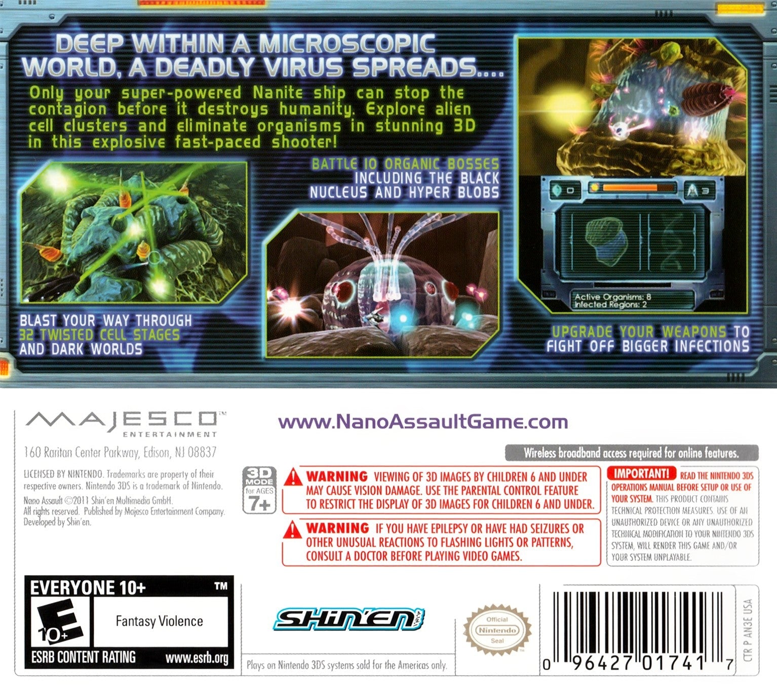 Used Nano Assault 3DS Video Game - Nintendo 3DS Action Shooter | Perfect for Retro Gaming & Collectors
