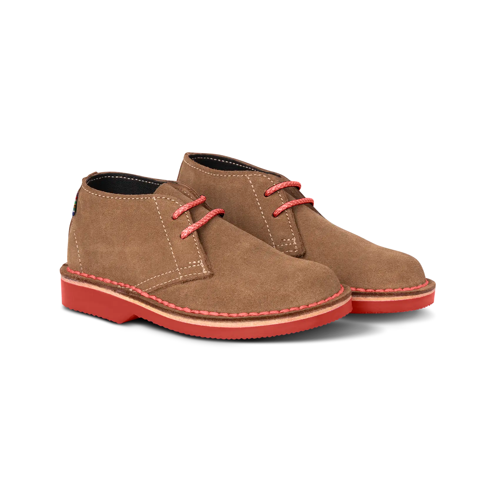 Veldskoen Kids Logan the Lion Shoes with Red Sole - Comfortable & Stylish Leather Slip-Ons for Boys & Girls - Perfect for School, Play & Outdoor Adventures