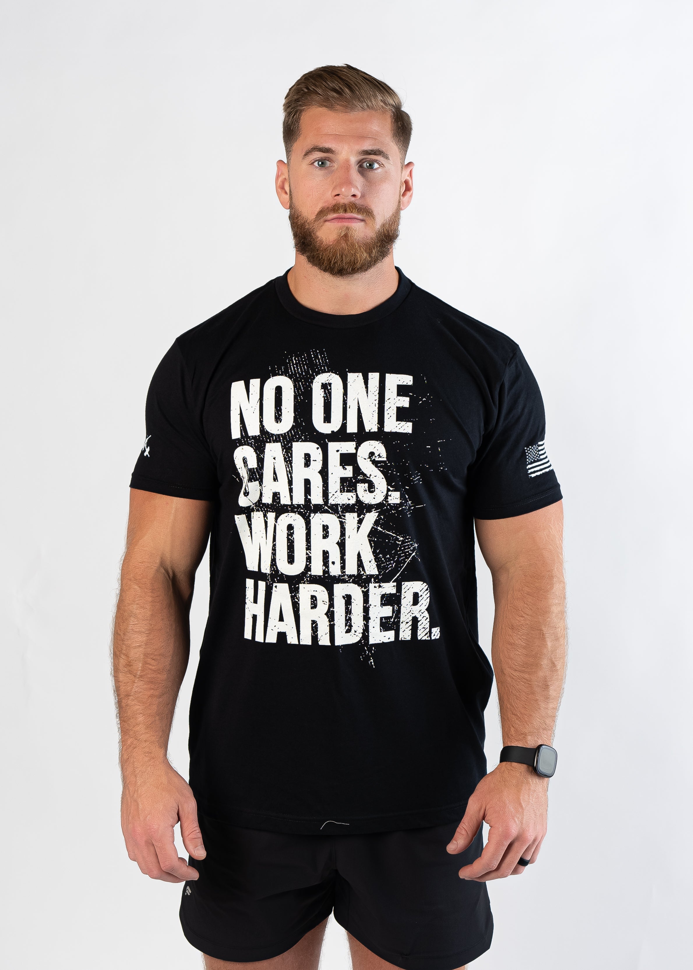 Men's No One Cares Graphic T-Shirt - Black Cotton Tee for Casual Wear & Street Style