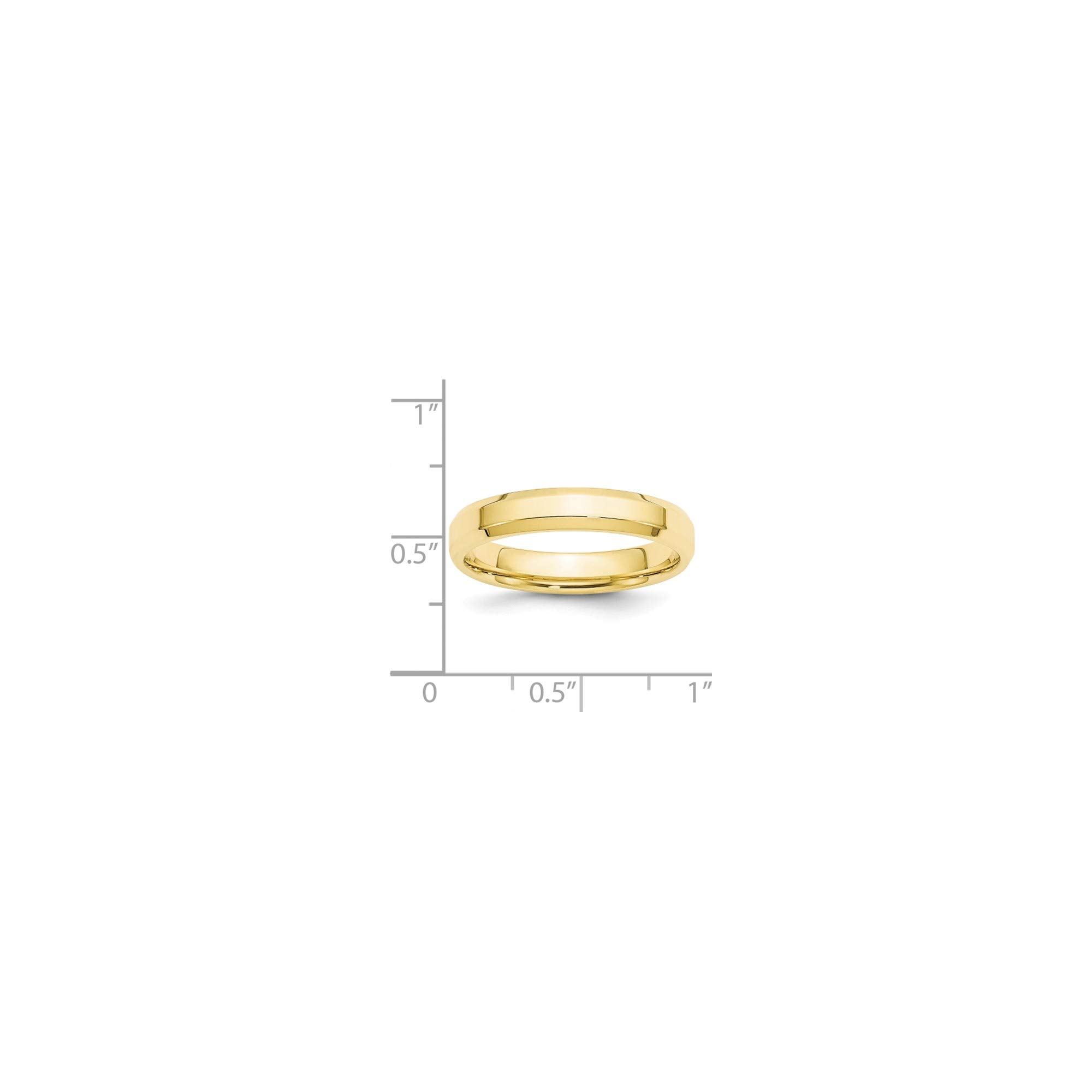 10k Yellow Gold 4mm Comfort Fit Wedding Band - Size 14 for Men