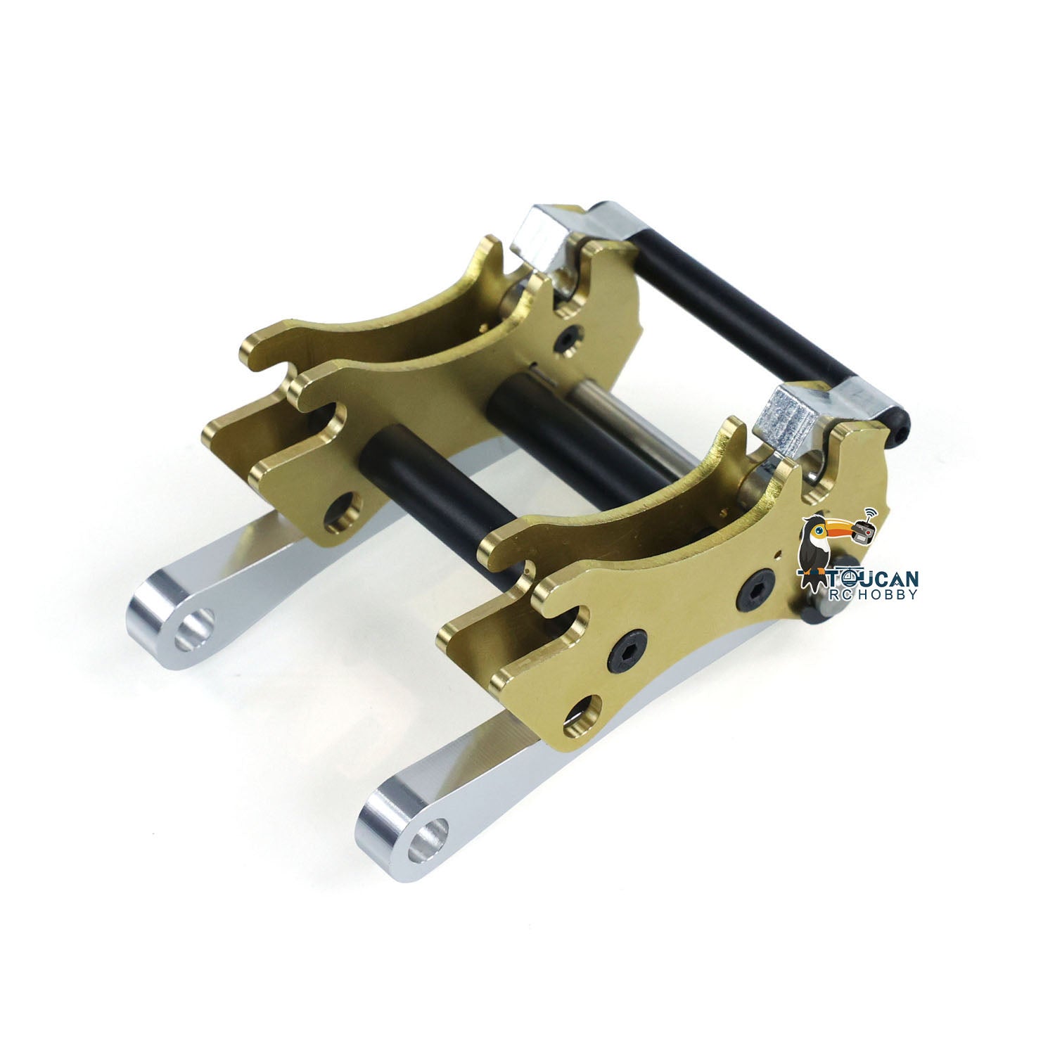 Metal Manual Quick Coupler Fork for John Deere JDM 198 & ZW370 RC Hydraulic Loader | DIY Radio Controlled Construction Vehicle Toy | Perfect for RC Model Enthusiasts & Construction Simulation
