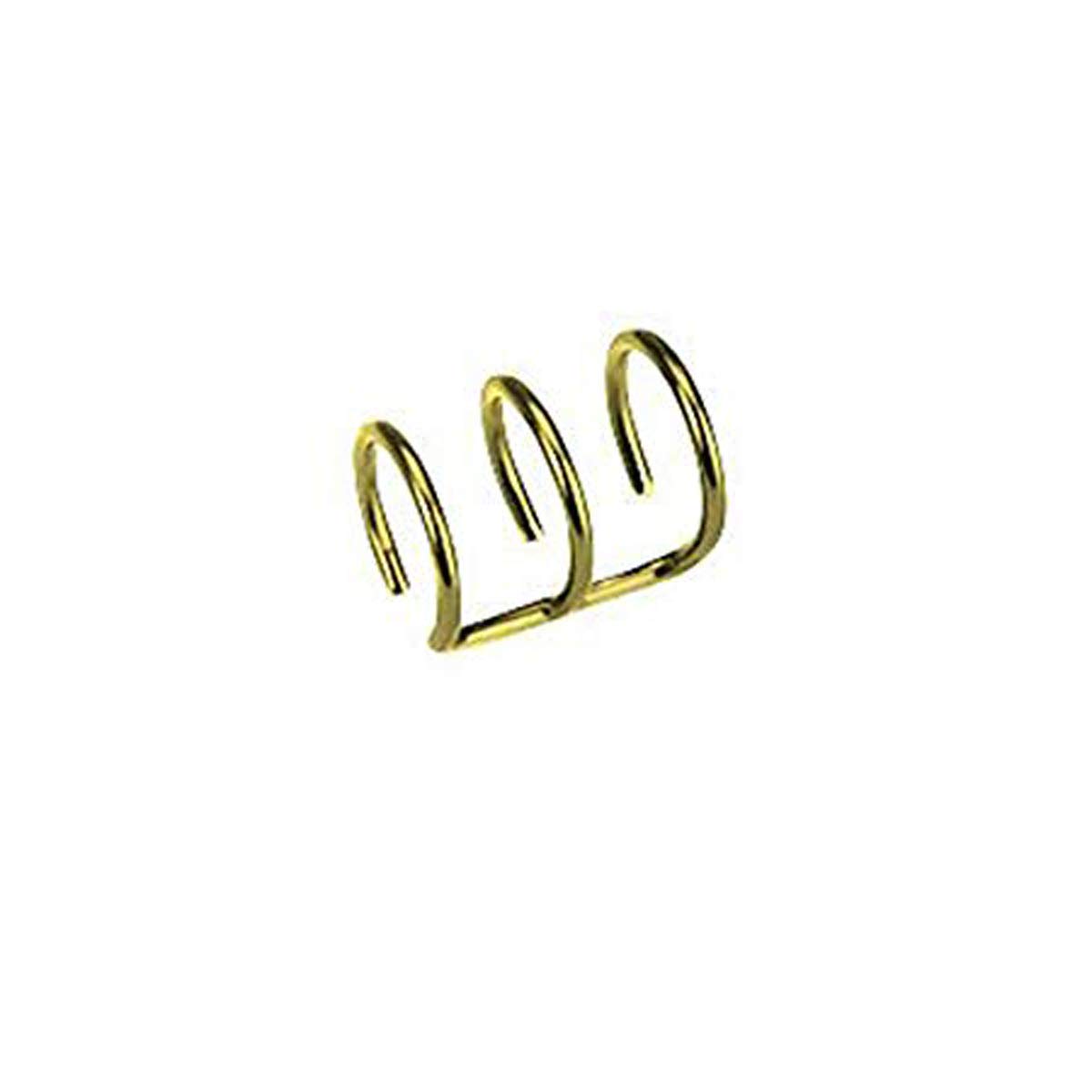 Fake Cartilage Triple Closure Ring Clip-On Gold - Non-Piercing Ear Cuff for Women & Men | Perfect for Parties, Weddings & Everyday Fashion Accessories
