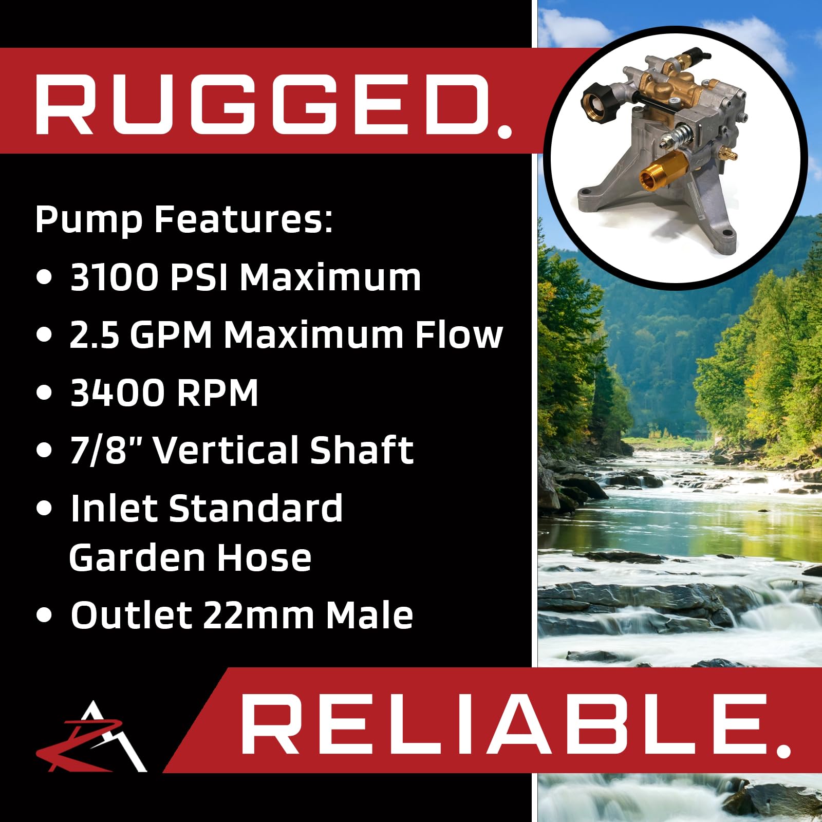 Himore 3100 PSI High Pressure Washer Pump Replacement for Sears Craftsman 580.752630 - Perfect for Home Cleaning, Driveway Washing, and Outdoor Equipment Maintenance
